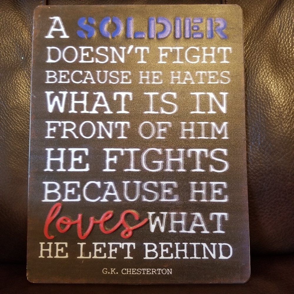 New Antique soldier wall art (new without tags)